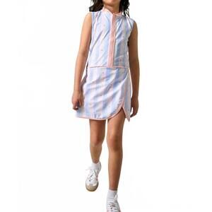 NEW COURTSIDE KIDS bloom court dress in blue striped